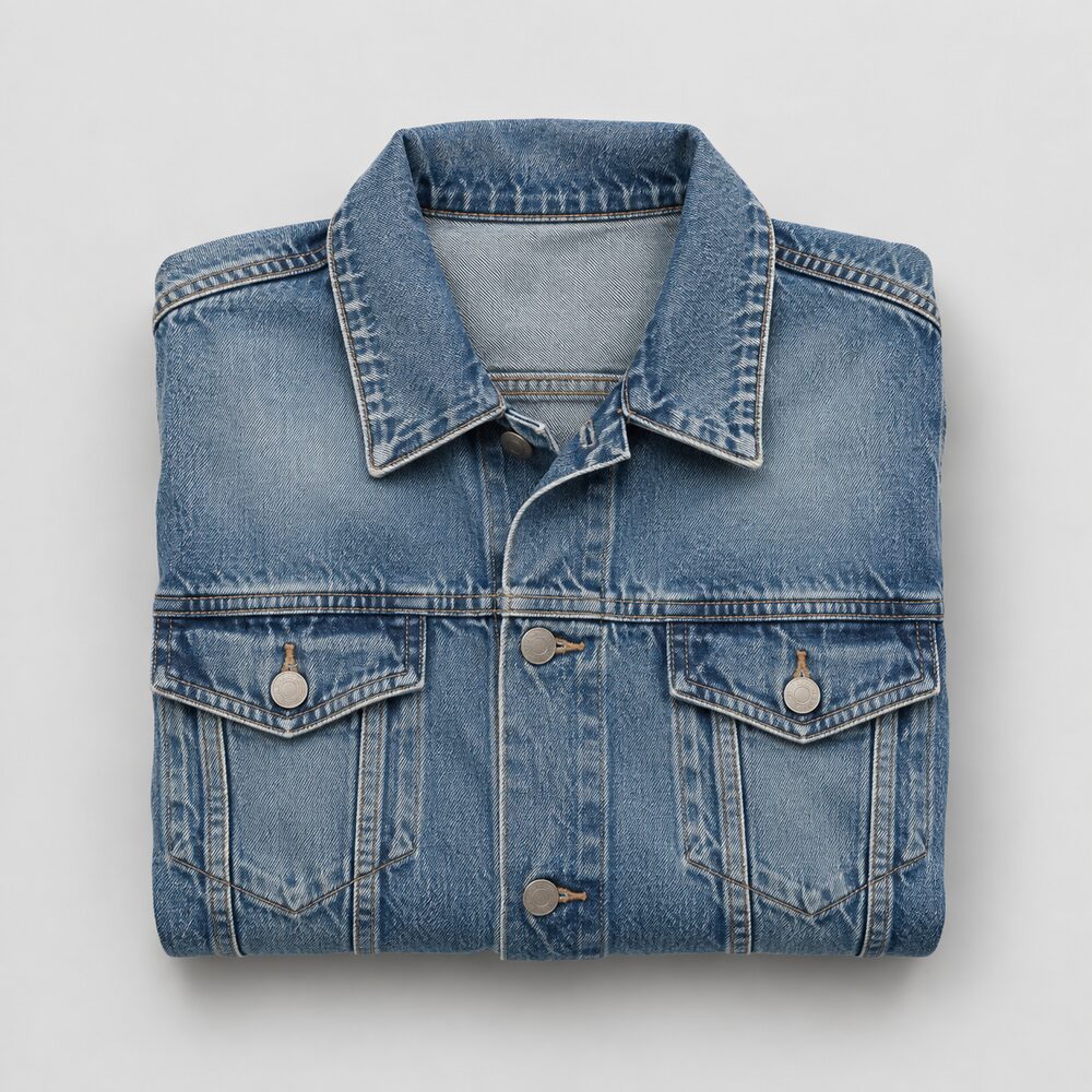 Veste en jean délavé